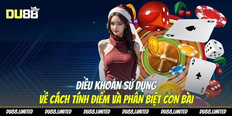 Điều khoản sử dụng về cách tính điểm và phân biệt con bài